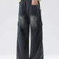 Men's Plus Size Wash Wide Leg Cargo Jeans - Farnelli