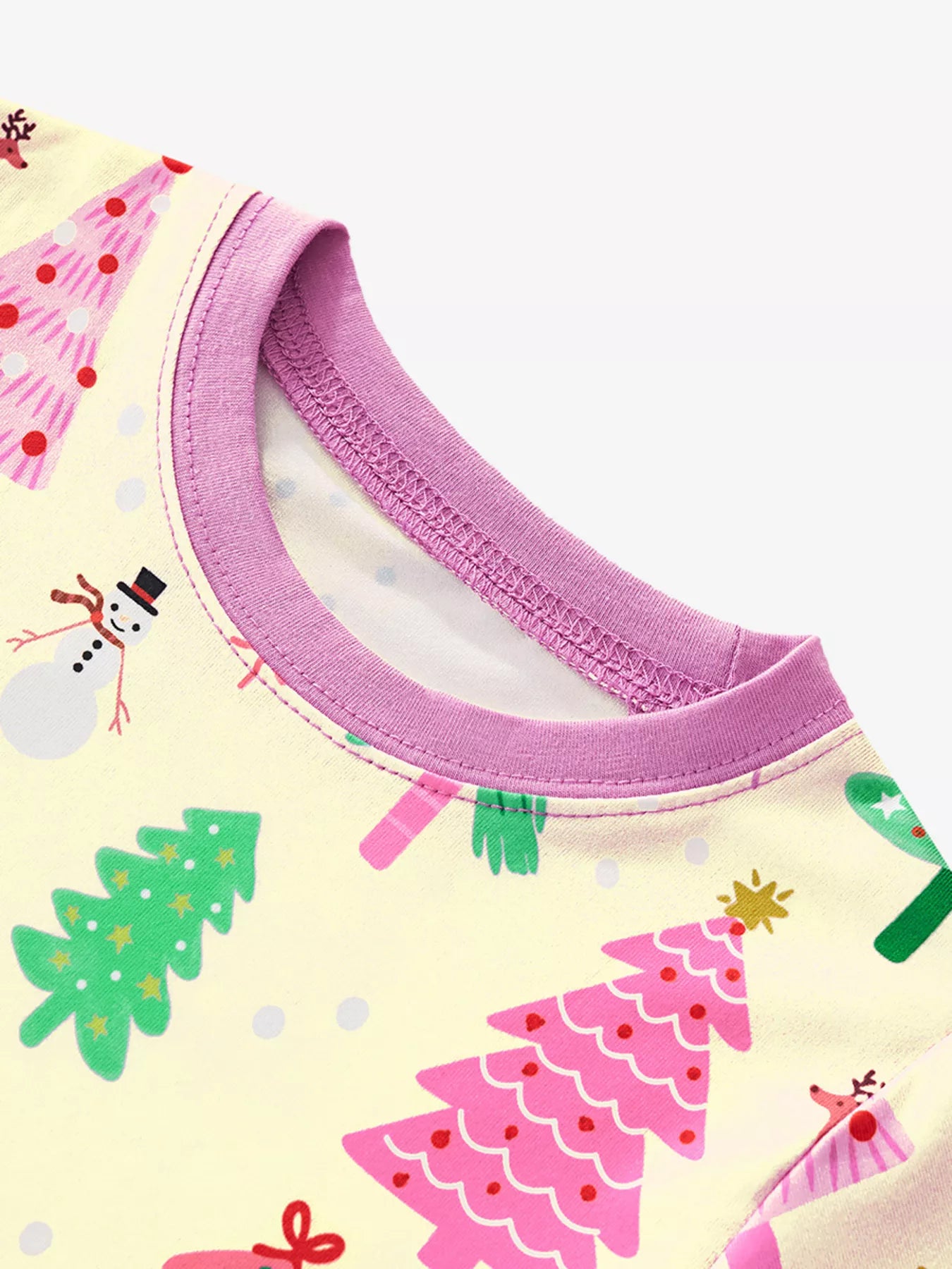 Children's Christmas Tree Print Pajama Set - Farnelli