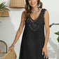 Tassel Scoop Neck Wide Strap Cover-Up - Farnelli