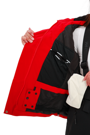 Insulated Alaska® Outerwear Company ski coat with hood, waterproof fabric, and thermal insulation for winter sports.