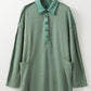 Arianna Waffle  Half Button Top. - Farnelli