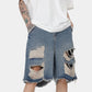 Men's Distressed Denim Shorts - Farnelli