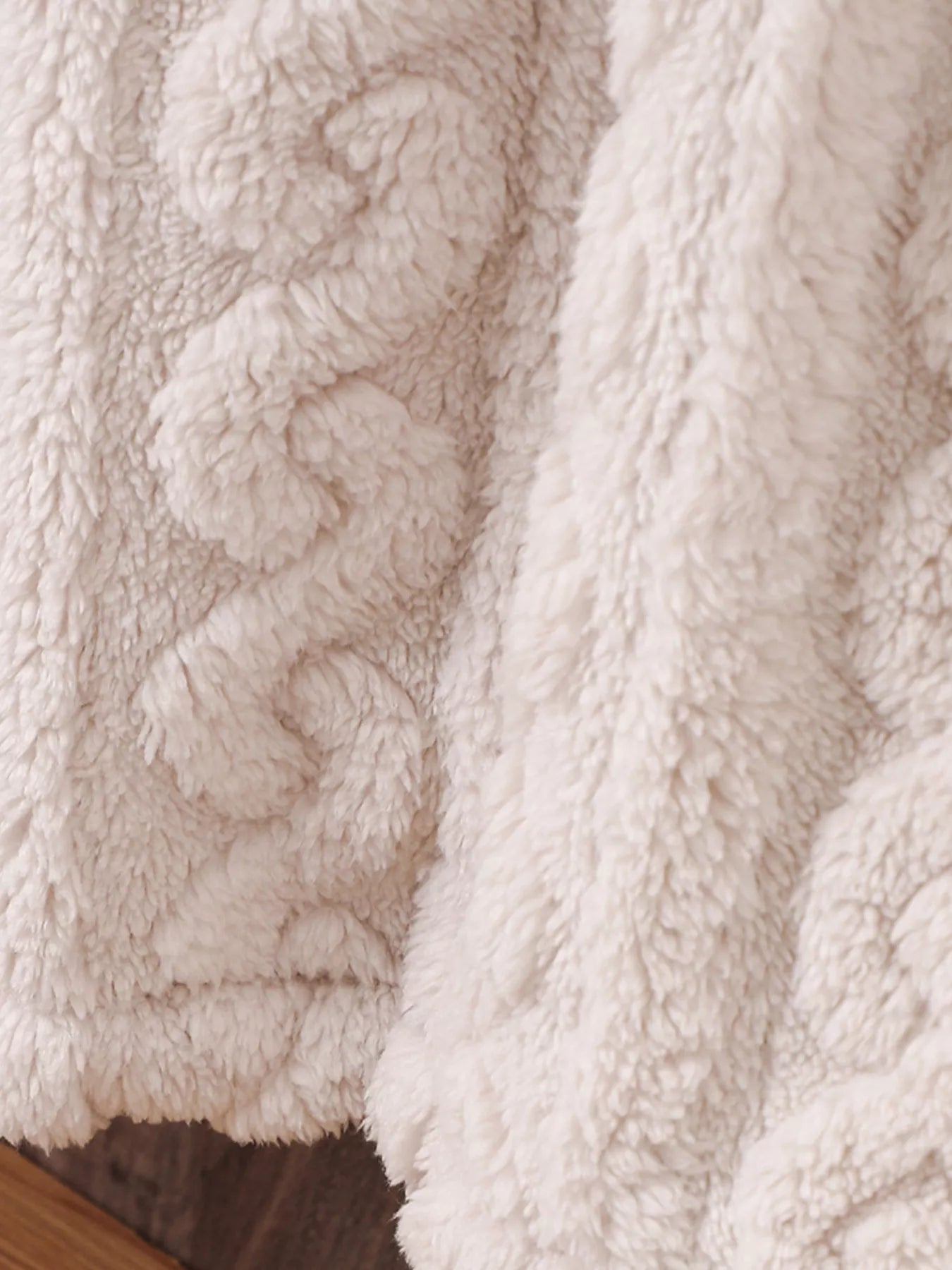 Children's Cozy Textured Double-Breasted Outerwear - Farnelli