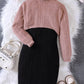 Children's Ribbed Knit Two-Tone Dress Set - Farnelli