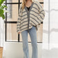 ADORA Horizontally Striped Button Up Cardigan - Farnelli