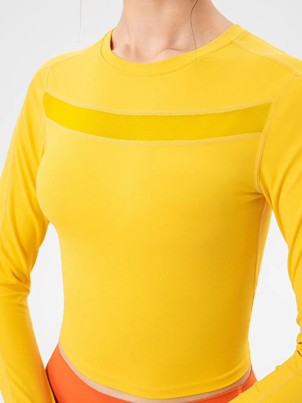 Round Neck Long Sleeve Active T-Shirt - Farnelli