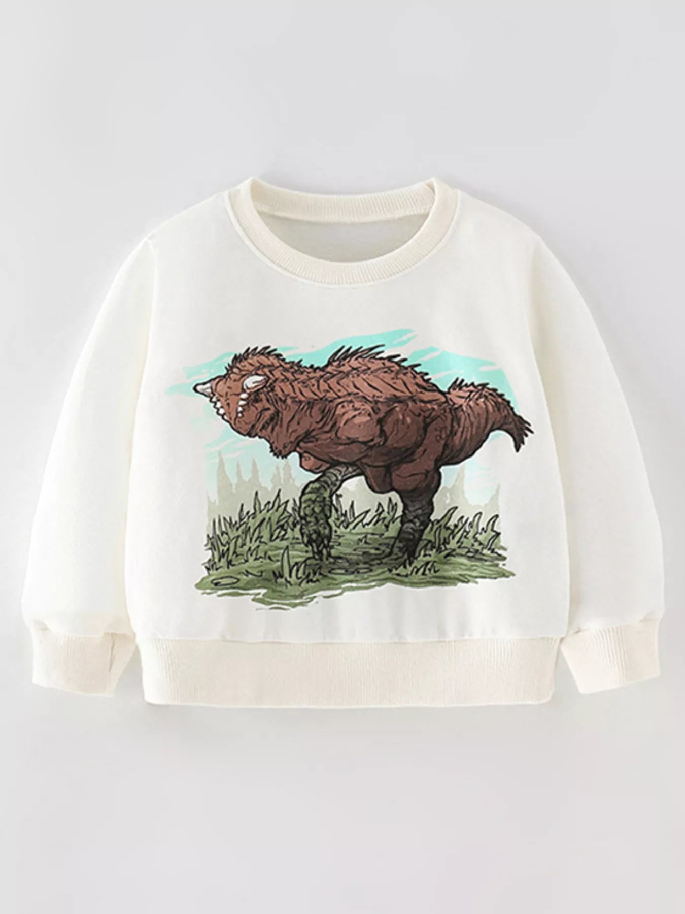 Children's Dinosaur Graphic Crew Neck Sweatshirt - Farnelli