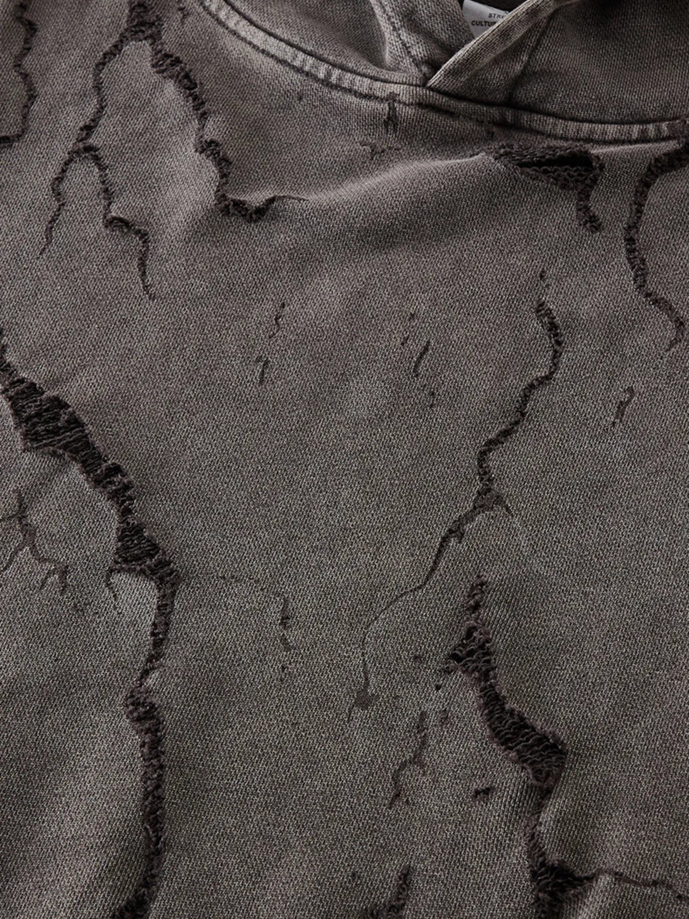 Men's Distressed Long Sleeve Hoodie - Farnelli