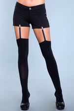 1928 Hanging On Clip Garter Thigh Highs-0