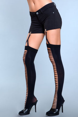 1929 Illusion Clip Garter Thigh Highs-1