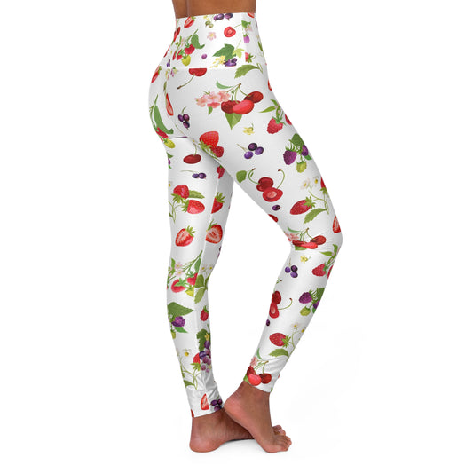 🍓 Farnelli Fruity High-Waisted Yoga Leggings