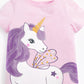 Children's Unicorn Graphic Tee and Shorts Set - Farnelli