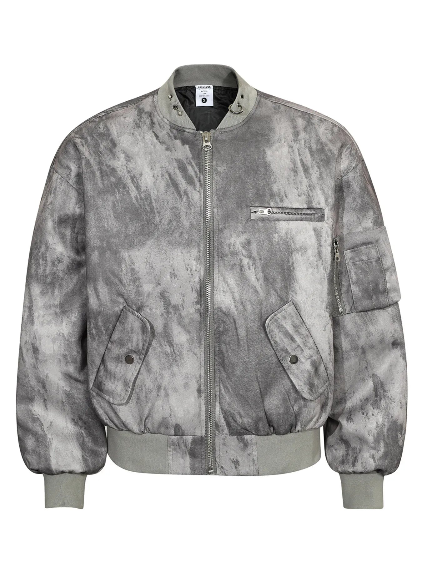Men's Tie-Dye Zip-Up Bomber Jacket - Farnelli