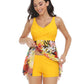 Printed Wide Strap Two-Piece Swim Set - Farnelli