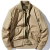 Men's Plus Size Zip Up Bomber Jacket - Khaki