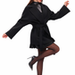 Astoria Midi Cashmere Wool Blend Coat in Black