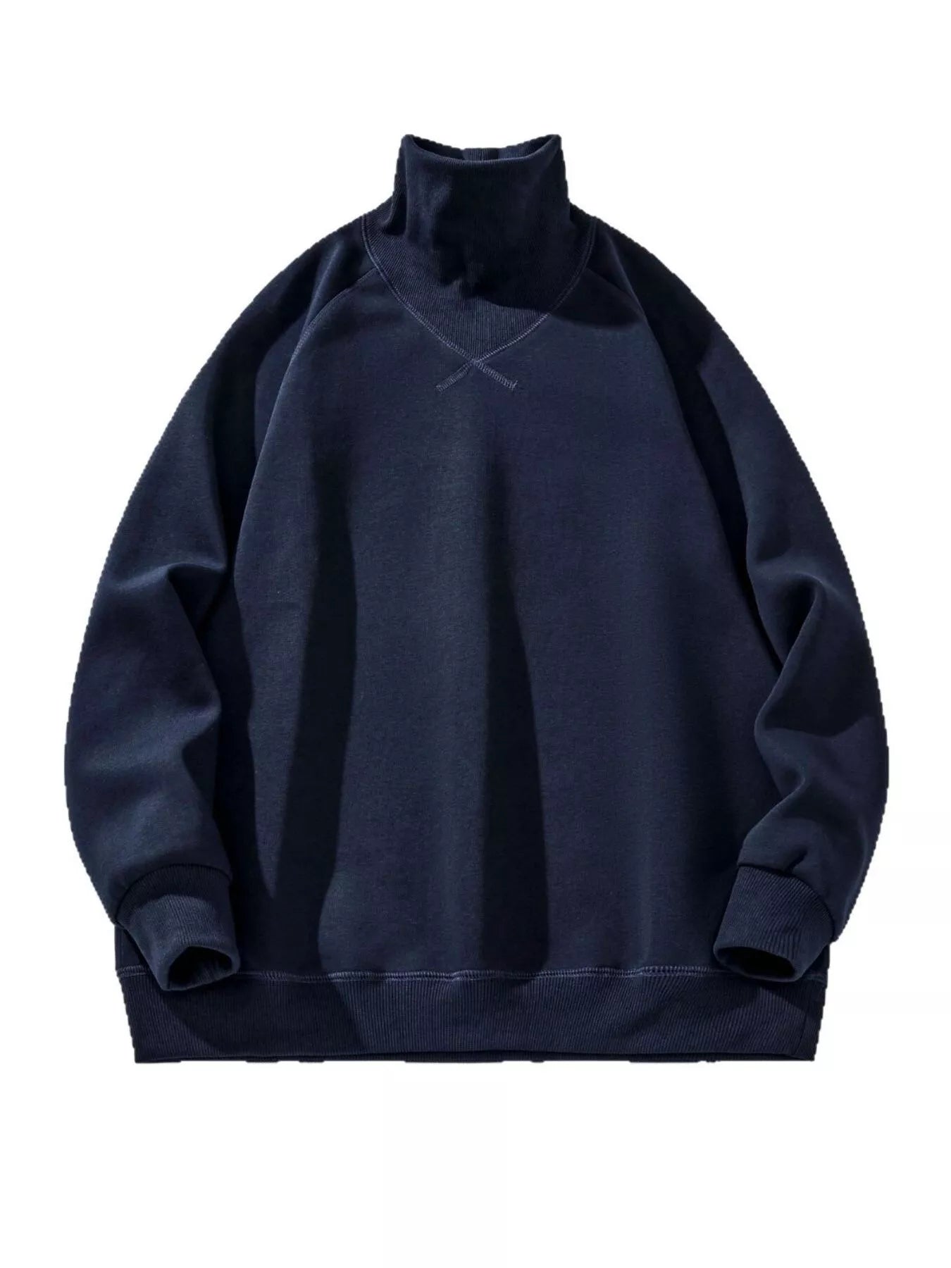 Men's Plus Size Turtleneck Long Sleeve Sweatshirt - Farnelli
