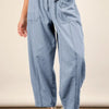VERY J Washed Chambray Barrel Denim Pants - Lt Denim