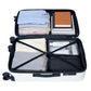 HouseOfZazla 3-piece hard shell luggage set with spinner wheels in multiple colors