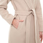 Windsor Classic Wraparound Cashmere Blend Overcoat in Nude