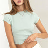 HYFVE Lettuce Hem Crop Top - MINT