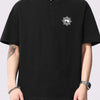 Men's Plus Size Button Detail Short Sleeve T-Shirt - Black