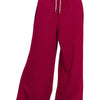 Zenana Scuba Drawstring Pants - CABERNET