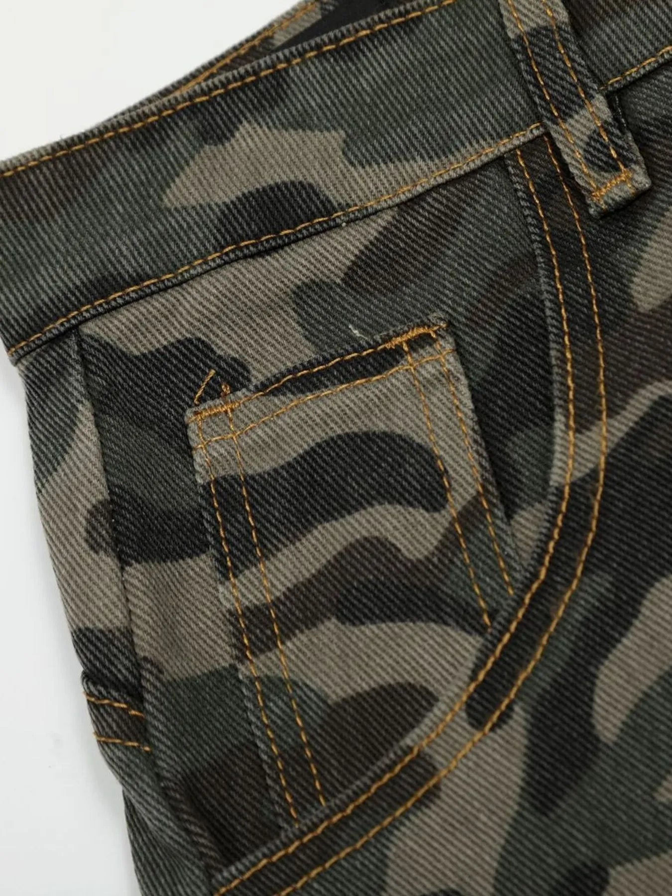 Men's Camouflage Wide Leg Cargo Jeans - Farnelli