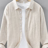 Men's Plus Size Button Up Long Sleeve Shirt - Raw Hemp Color