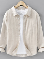 Men's Plus Size Button Up Long Sleeve Shirt - Farnelli