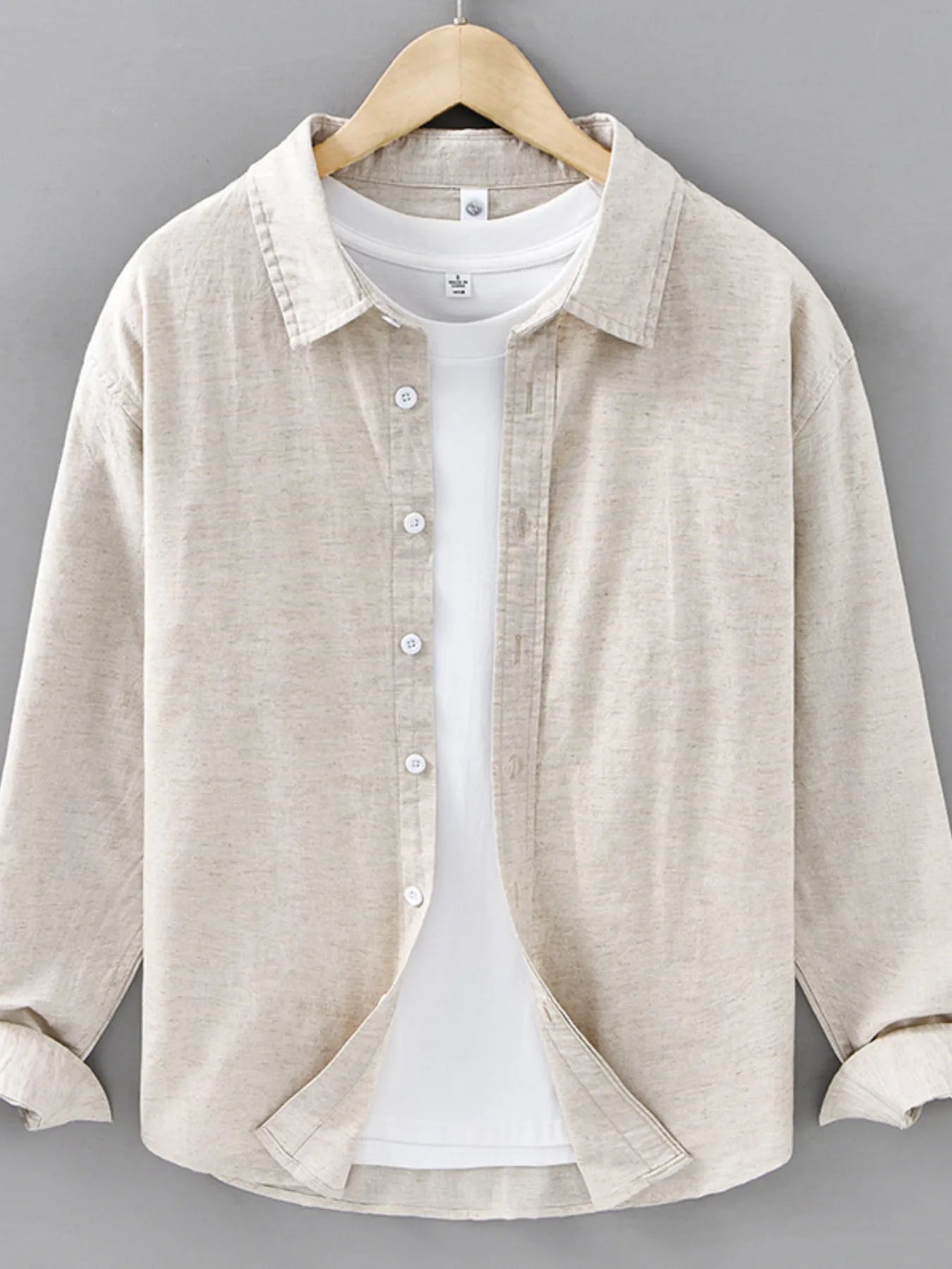 Men's Plus Size Button Up Long Sleeve Shirt - Farnelli