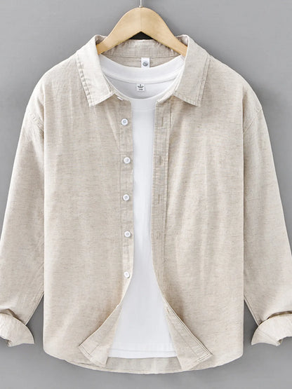 Men's Plus Size Button Up Long Sleeve Shirt - Farnelli