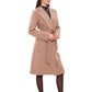 Geneva Classic Wraparound Wool Blend Overcoat in Camel