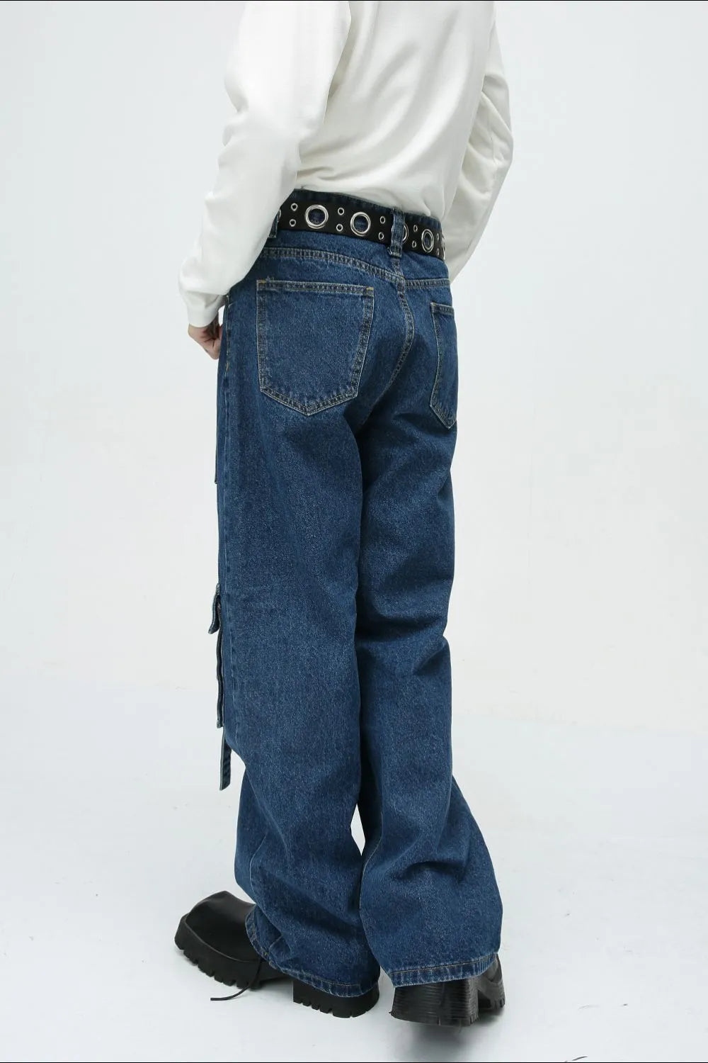 Mid Rise Men's Jeans with Cargo Pockets - Farnelli