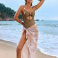 Cutout Sweetheart Neck One-Piece Swimwear and Cover-Up Swim Set - Farnelli