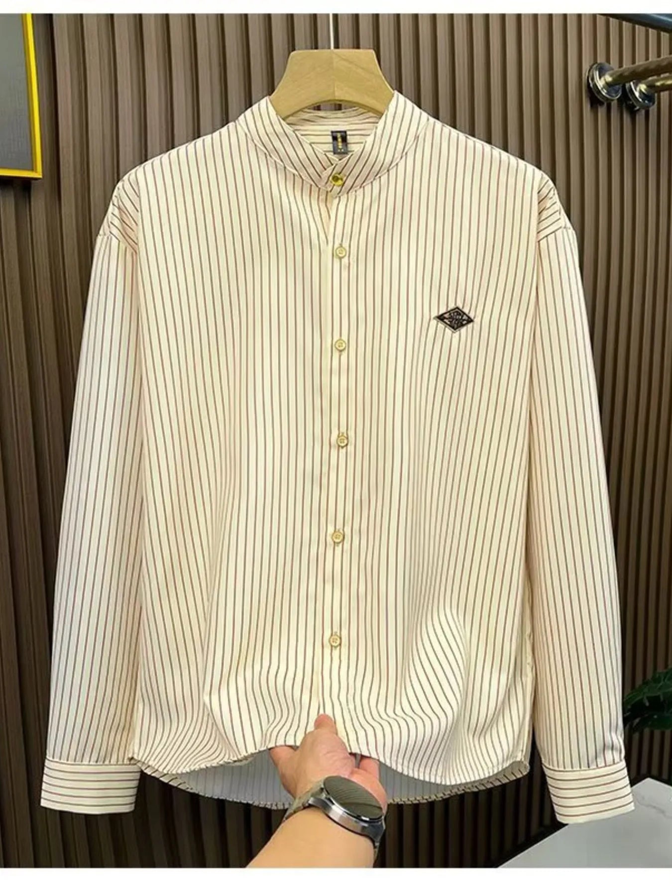 Men's Striped Button-Down Shirt - Farnelli