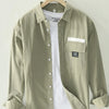 Men's Plus Size Button Up Long Sleeve Shirt - Green