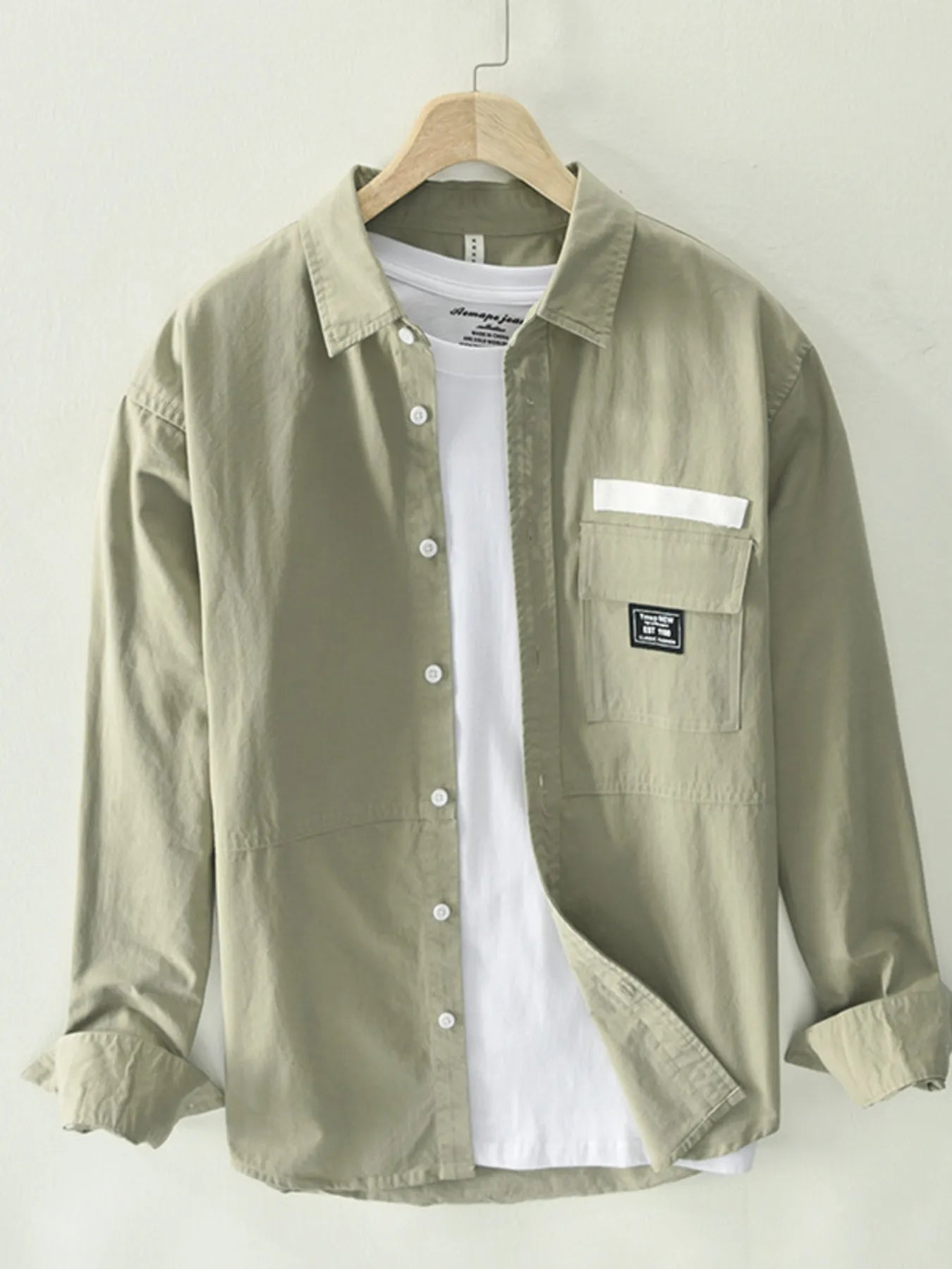 Men's Plus Size Button Up Long Sleeve Shirt - Farnelli