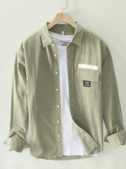 Men's Plus Size Button Up Long Sleeve Shirt - Farnelli