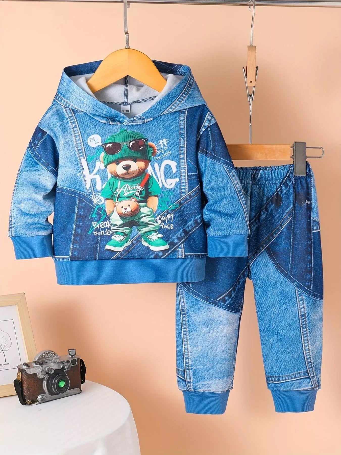 Children's Bear Hoodie and Pants Set - Farnelli