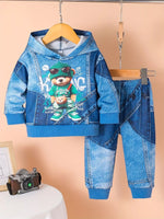 Children's Bear Hoodie and Pants Set - Farnelli