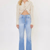 Kancan Curvy High Rise Flare Jeans - LIGHT