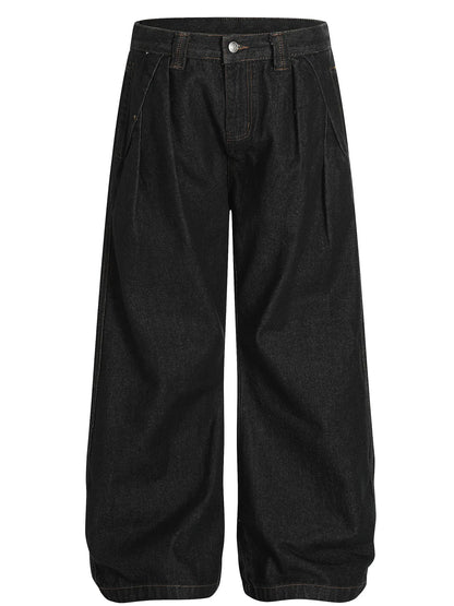 Men's Wide-Leg Baggy Denim Jeans - Farnelli