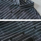 Men's Plus Size Striped Button Up Long Sleeve Shirt - Farnelli