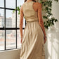 ADORA Drawstring Sleeveless Washed Dress - Farnelli