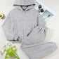 Dropped Shoulder Long Sleeve Hoodie and Pants Active Set - Farnelli