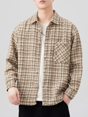 Men's Plus Size Button Up Shirt with Chest Pocket - Farnelli