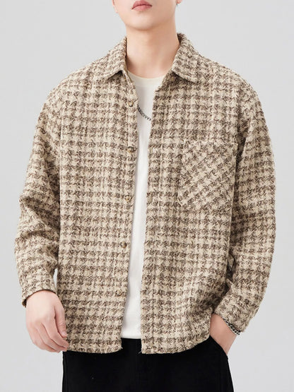 Men's Plus Size Button Up Shirt with Chest Pocket - Farnelli