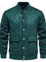 Men's Baseball Collar Snap Down Jacket - Farnelli