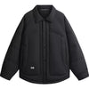 Men’s Plus Size Lightweight Padded Snap-Down Jacket - Black